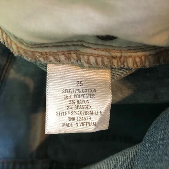 Harper Heritage Women's Size 25 Skinny Jeans Button Fly Light Wash High Rise - Picture 7 of 8